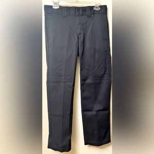 Dickies Slim Fit Straight Leg Work Pants, Black, 30x30